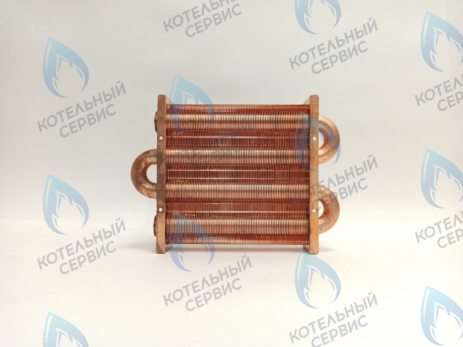 EM021-180-02 Теплообменник первичный основной (без фитингов) 180мм 85 FIN (130-200 HSG/ICH/MSC) (3318108610, 3318108640) DAEWOO в Москве