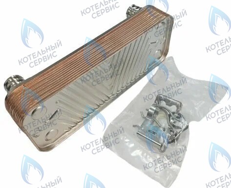 ES190W-000-16F-HR Теплообменник ГВС вторичный 16 пластин VAILLANT TURBO MAX VUW в Москве