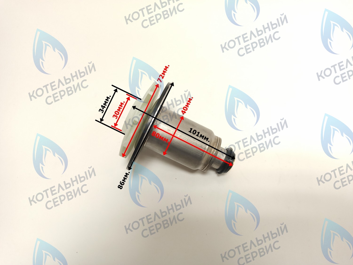 PPR-W30CW-40-04 Втулка ротор насоса (по часовой стрелке) аналог WILO 15/6 (втулка 40мм, колесо 72/30мм) (керам. вал) в Москве