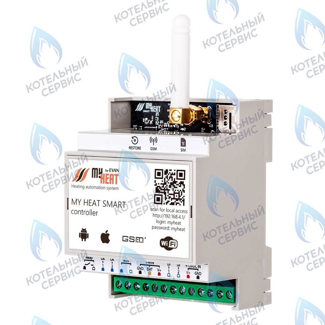 6283 Термостат (контроллер) MyHeat Smart (GSM, Wi-Fi, DIN) в Москве