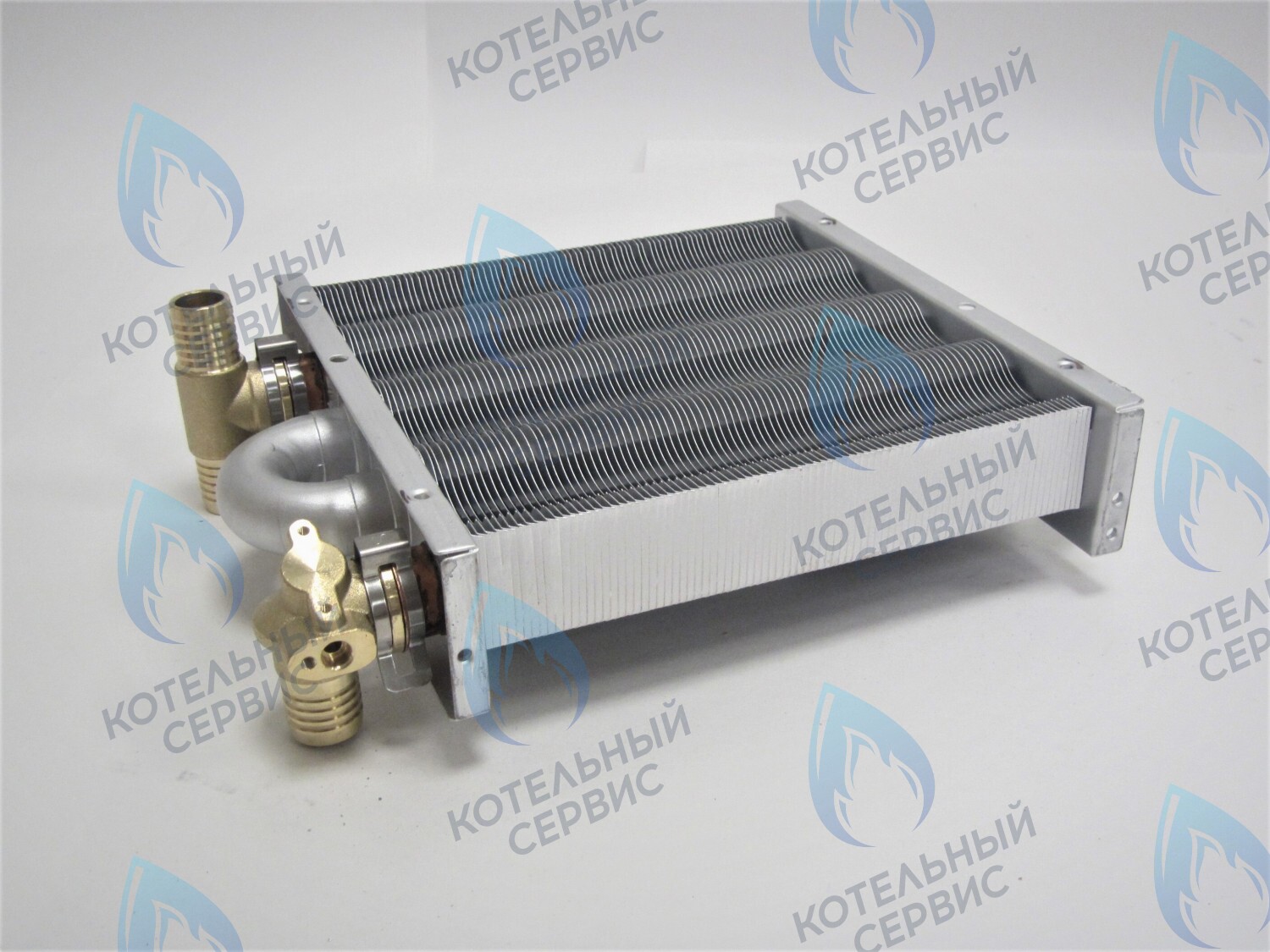 EM021-180-Фитинг-Комп Теплообменник первичный основной (с фитингами) 180 мм 85 FIN (130-200 HSG/ICH/MSC) DAEWOO в Москве