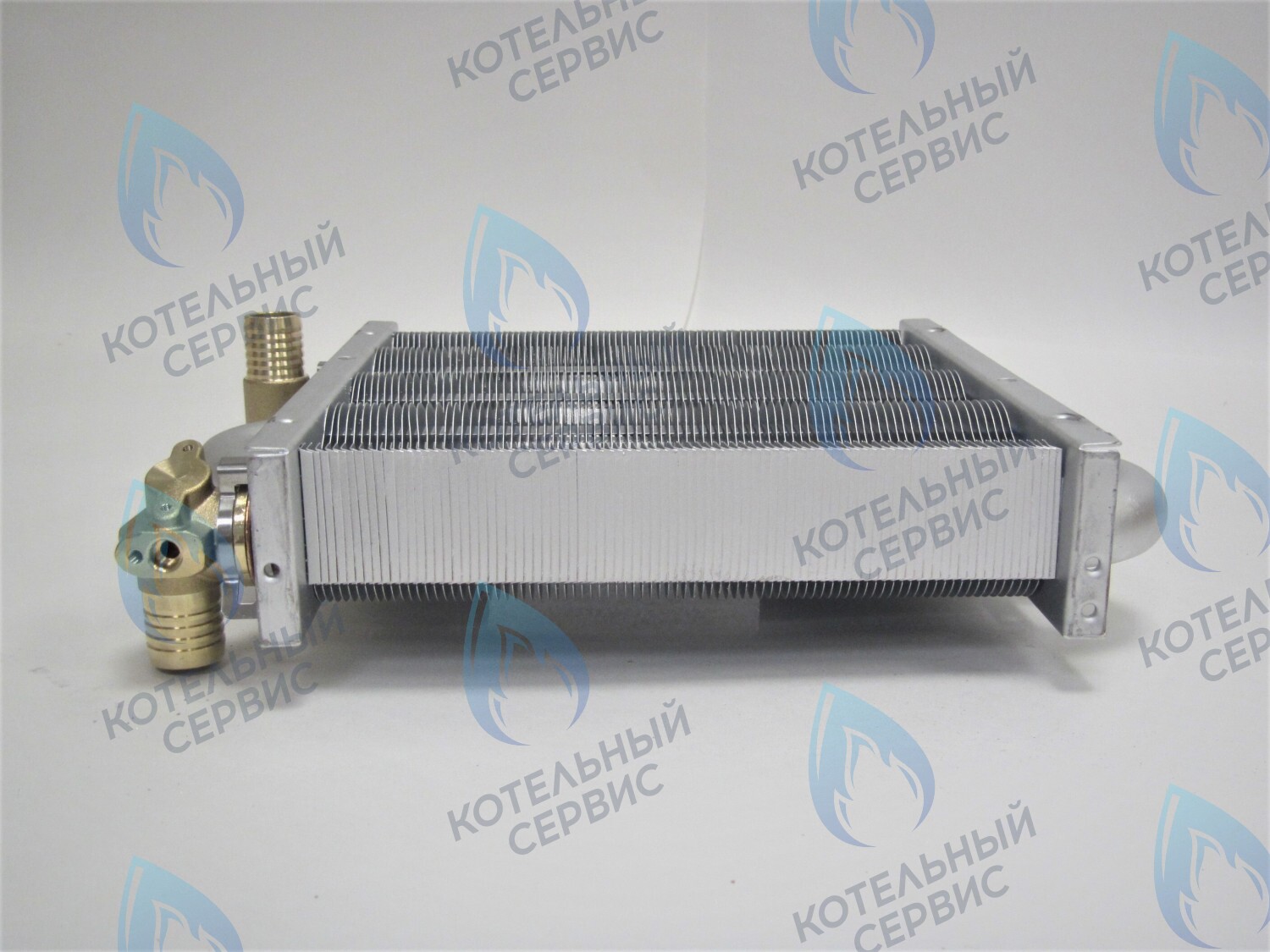 EM021-180-Фитинг-Комп Теплообменник первичный основной (с фитингами) 180 мм 85 FIN (130-200 HSG/ICH/MSC) DAEWOO в Москве