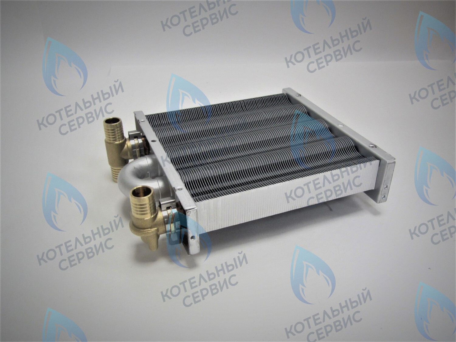 EM021-180-Фитинг-Комп Теплообменник отопления с фитингами (180 мм) 85 FIN (130-200 HSG/ICH/MSC) DAEWOO в Москве