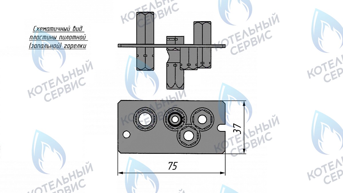 602 Горелка пилотная (155) Ø6мм (аналог "Sit" 0.190.624) в Москве