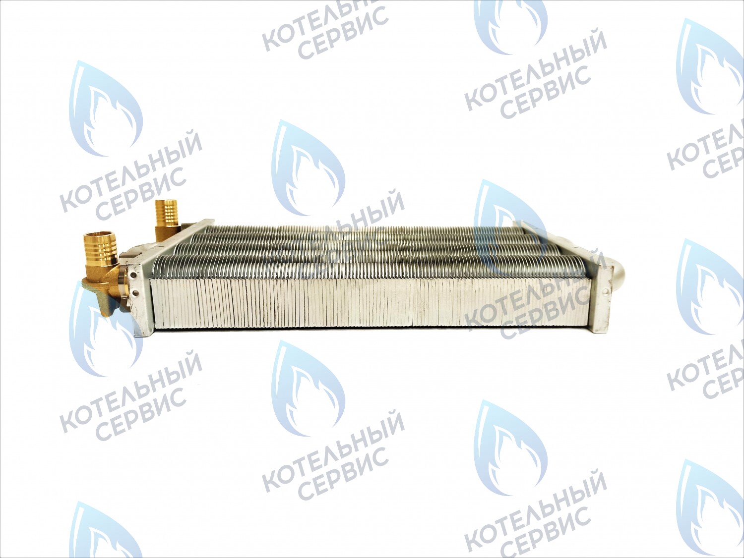 EM021-280-Фитинг-Комп Теплообменник отопления с фитингами (280 мм) 122 FIN (250-300MSC) DAEWOO в Москве