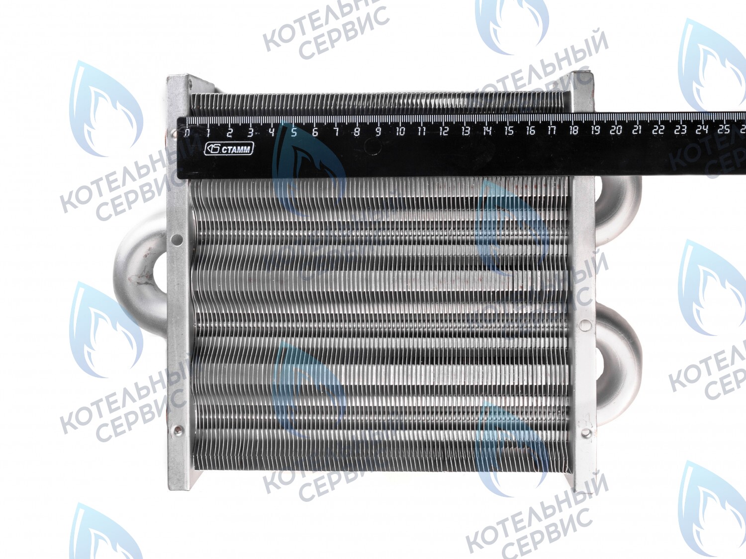 EM021-180 Теплообменник первичный основной (без фитингов) 180мм 85 FIN (130-200 HSG/ICH/MSC) (3318108610, 3318108640) DAEWOO в Москве