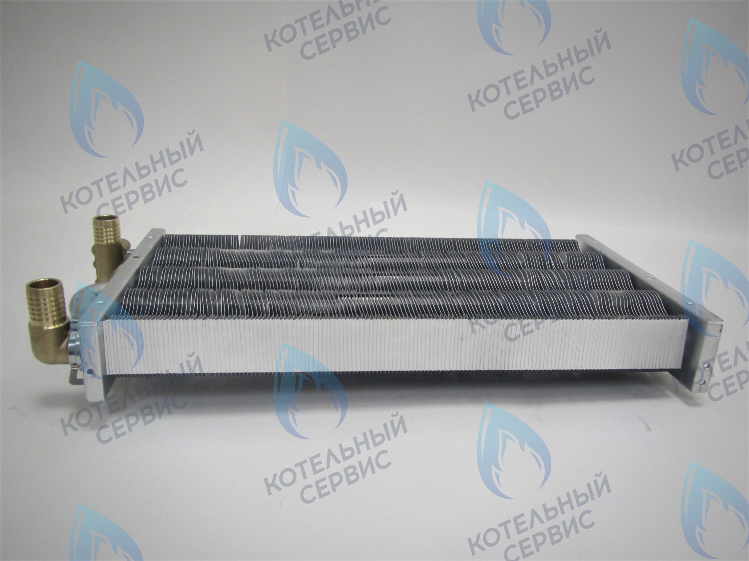 EM021-348-Фитинг-Комп Теплообменник отопления с фитингами (348 мм) 147 FIN (350MSC) DAEWOO в Москве