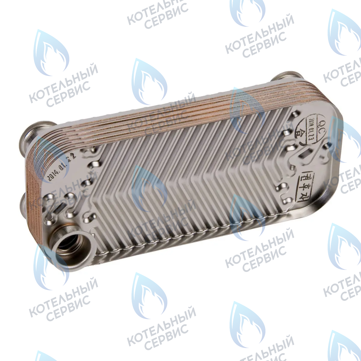 3318106220 Теплообменник ГВС 100-200 (12 FIN) DAEWOO ICH (5 фланцев) в Москве