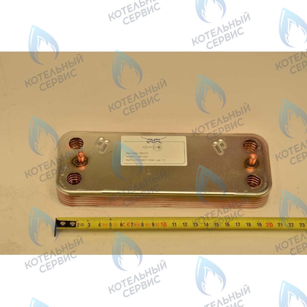 711612600 Теплообменник вторичный ГВС (другой тип) BAXI ECO (3, FOUR) 10 пластин в Москве