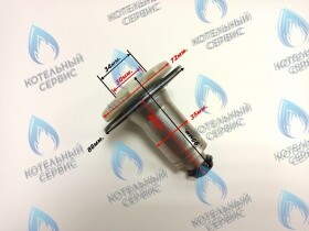 Втулка ротор насоса (по часовой стрелке) аналог WILO 12/4.1, 12/5, 15/5 (втулка 35мм, колесо 72/30мм) (керам. вал)