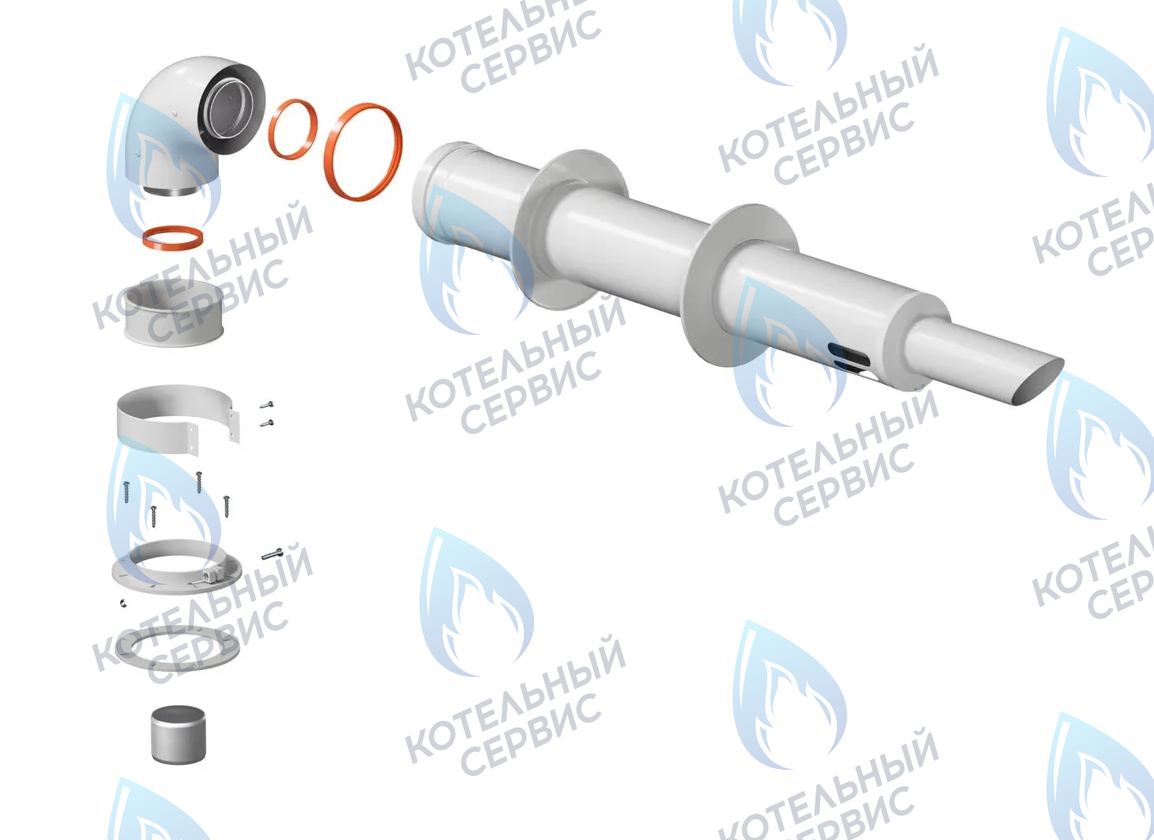 KTL-01-1KS Коаксиальный комплект дымохода 60/100 1м KRATS (универсальный, все кроме Immergas/Navien) в Москве