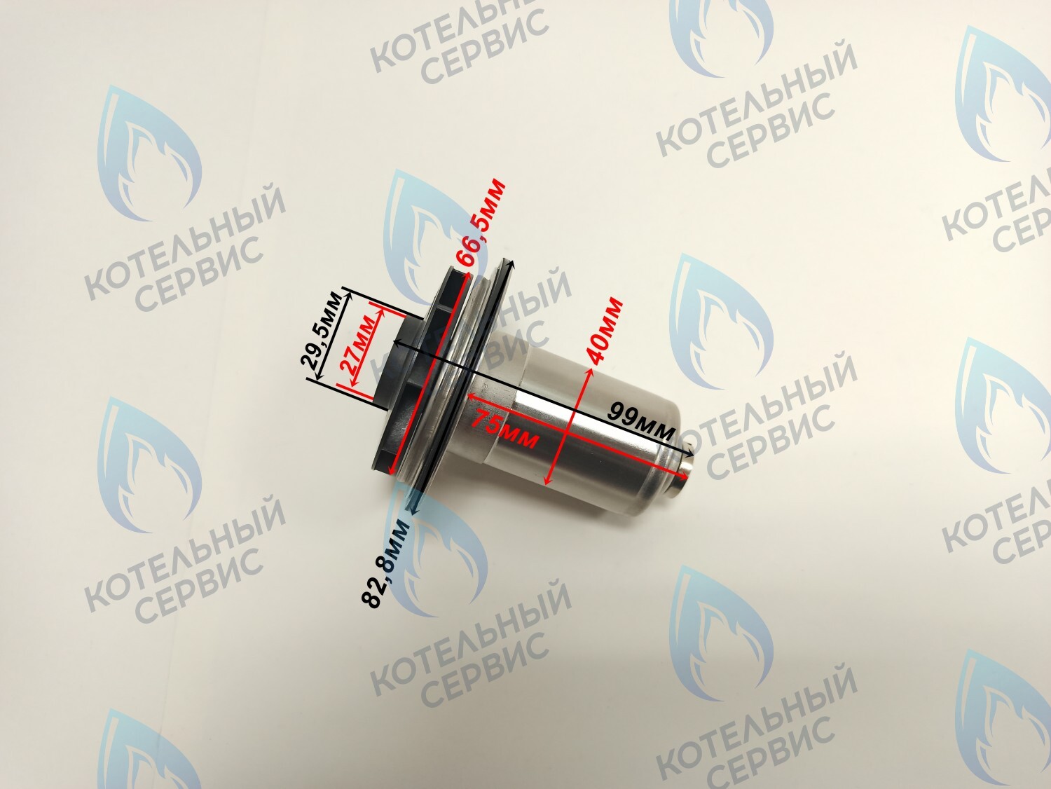 PPR-G27CW-40-66 Втулка ротор насоса (по часовой стрелке) Ariston (65153611) (втулка 40мм, колесо 66,5/27мм) в Москве