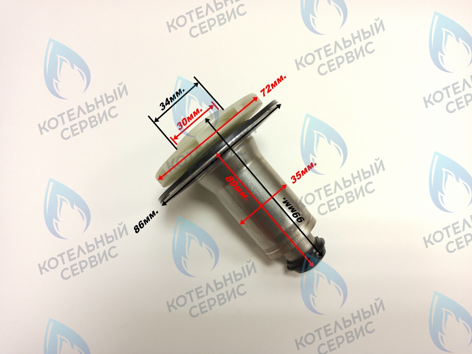 PPR-W30CW-35-02 Втулка ротор насоса (по часовой стрелке) аналог WILO 12/4.1, 12/5, 15/5 (втулка 35мм, колесо 72/30мм) в Москве