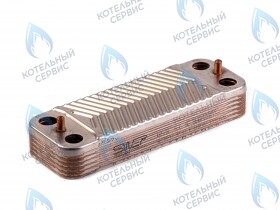 Теплообменник ГВС вторичный 12 пластин Baxi LUNA, BUDERUS GB22 (7101628), Saunier Duval (05733000)