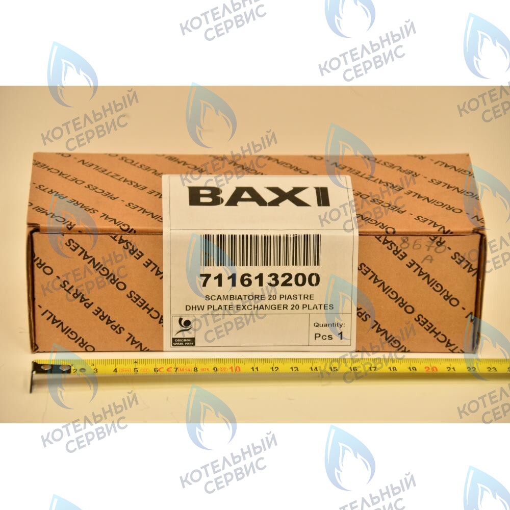 711613200 Теплообменник ГВС пластинчатый вторичный на 20 пластин BAXI в Москве