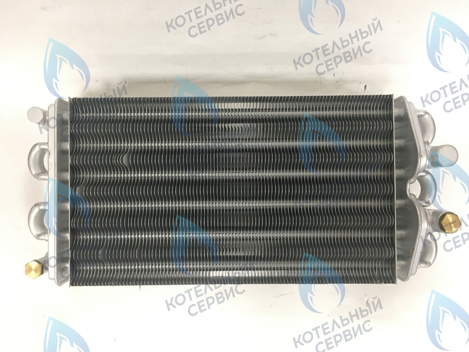 02-2003-01 Теплообменник битермический 30кВт 310мм (до 2007 года, компл-ть 05-2029-01 - 2шт.) GAZLUX в Москве