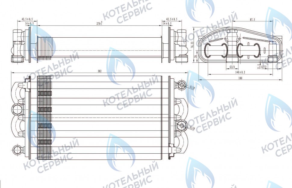 C40.132 Теплообменник битермический FONDITAL Victoria Compact CTN 24 / NOVA FLORIDA Vela Compact CTN 24 AF в Москве