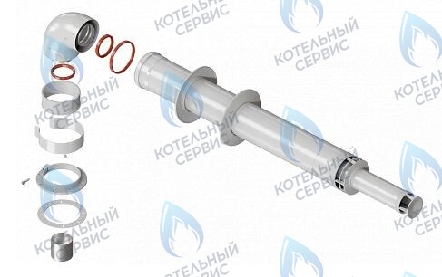 VTL-01-1 Коаксиальный комплект дымохода 60/100 1м VIVAT АНТИЛЕД (универсальный, все кроме Immergas/Navien) в Москве
