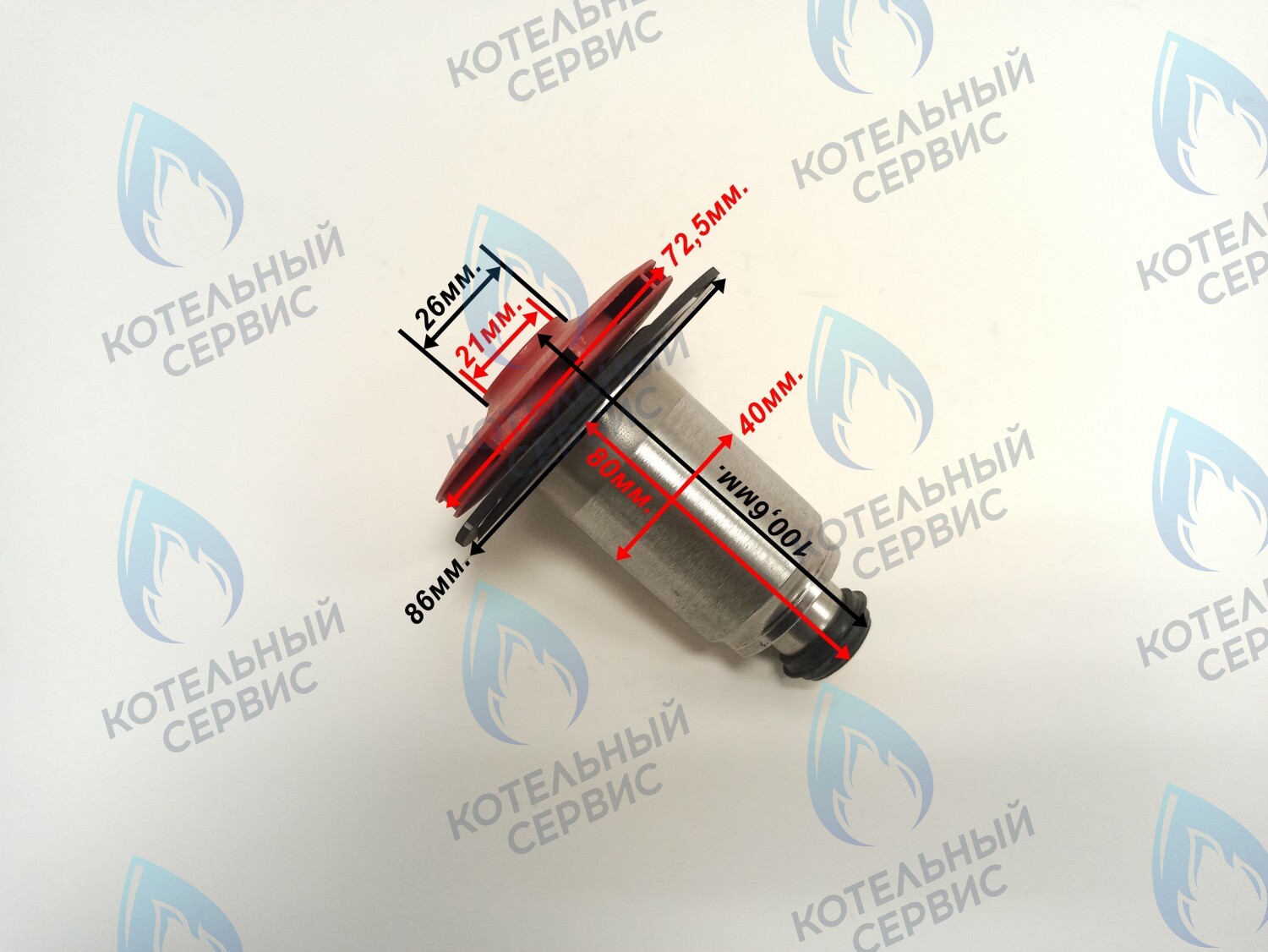 PPR-W21CW-40-09 ОРИГИНАЛ Втулка ротор насоса (по часовой стрелке) WILO 15/6 (втулка 40мм, короткая 80мм, колесо 72/21мм) в Москве