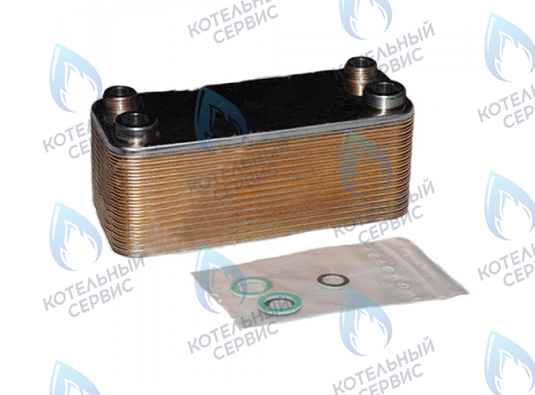 39809340 Теплообменник вторичный KIT SCAMB.ZB-30P (37403551) FERROLI в Москве