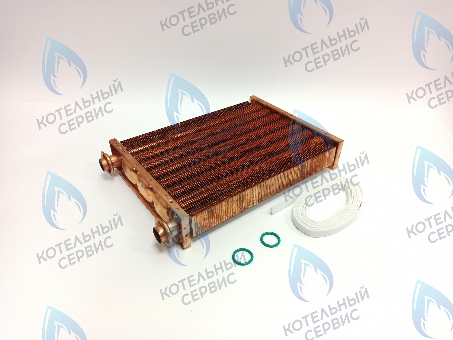 EM051-250-02 Теплообменник основной (первичный) (МЕДНЫЙ) Navien (с белыми прокладками в комплекте) Deluxe 35-40K, Deluxe Plus 35-40K, Ace 35-40K, Prime 35-40K, Smart Tok 35K (30012862A, 30012862B, 30012862C, 30010300A, 30012723B) в Москве