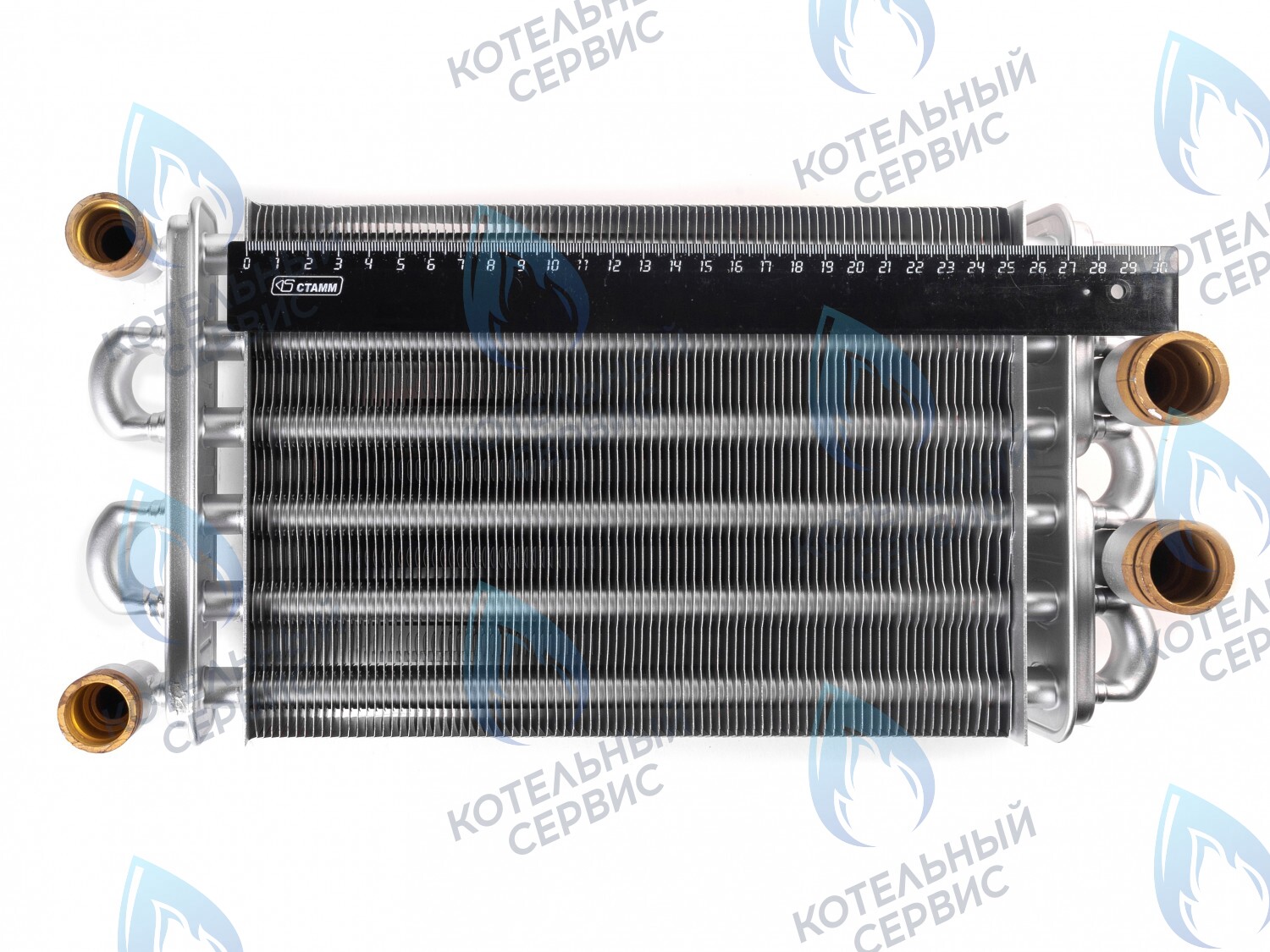 EB011-260 Теплообменник битермический 260мм 24кВт  Gazeco 24-T1/-C1 (до 05.2016) (02-4002), ROC(L44626) в Москве