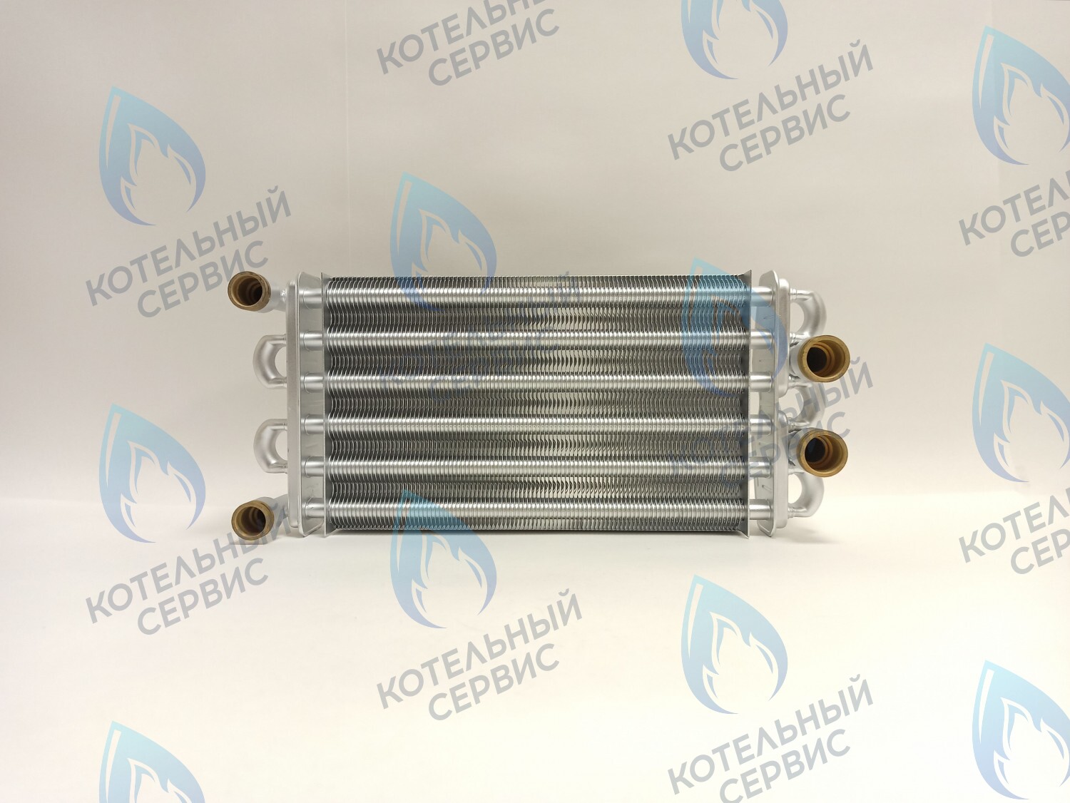 EB011-290 Теплообменник битермический 290мм 24кВт Gazlux Standart 24-T-1/-C-1 (02-2002) в Москве