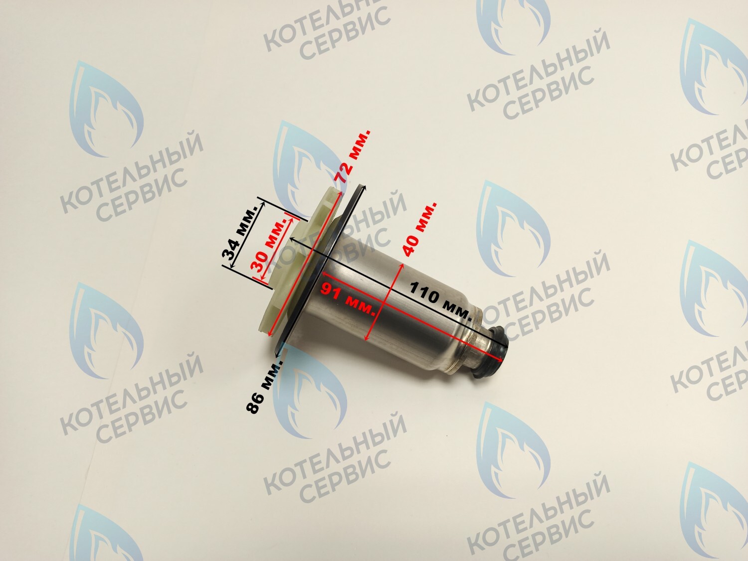 PPR-W30CW-40LONG ОРИГИНАЛ Втулка ротор насоса (по часовой стрелке) WILO 15/7 (втулка 40мм, длинная 90мм, колесо 72/30мм) FONDITAL в Москве