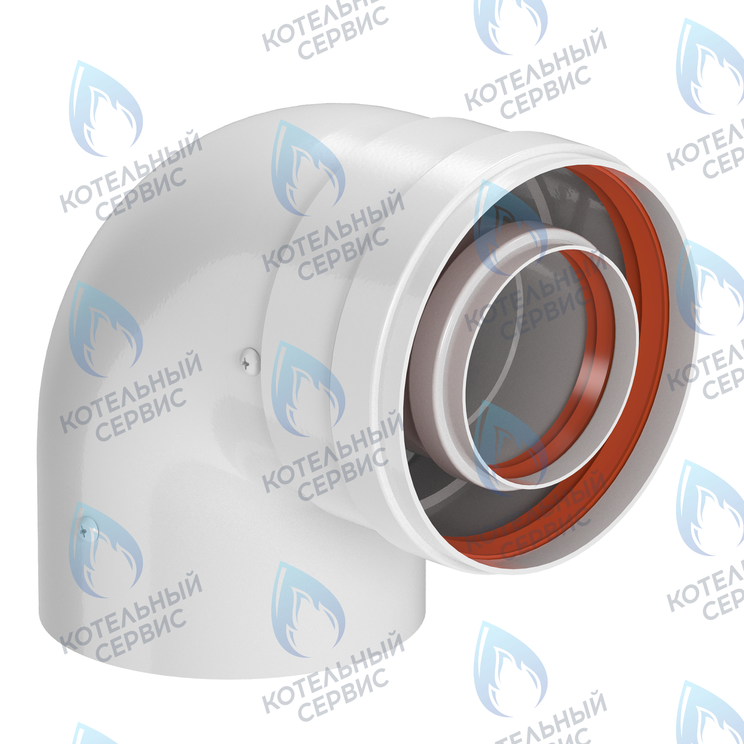 PK-90-05L Отвод промежуточный раструбн. угол 90° (колено) D60/100 (наружный диаметр мама/папа) в Москве